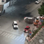 video hiện trường kinh hoàng xe Lexus đâm liên hoàn trên phố